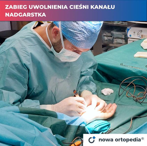 Operacja cieśni nadgarstka - sala operacyjna Kraków