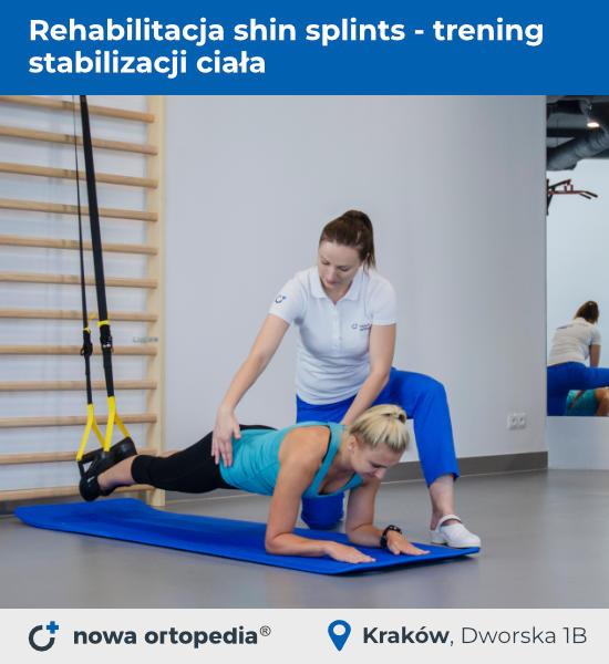 shin splints trening stabilizacji ciała